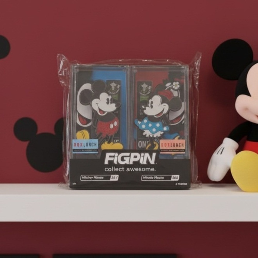Disney FiGPiN Mickey Minnie Mouse ECCC 2020 BoxLunch Exclusive 2-Pack #367 & 368
